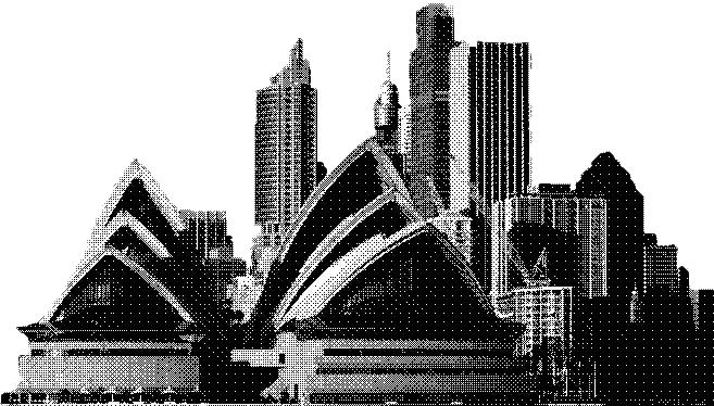 Sydney with a dithering effect.